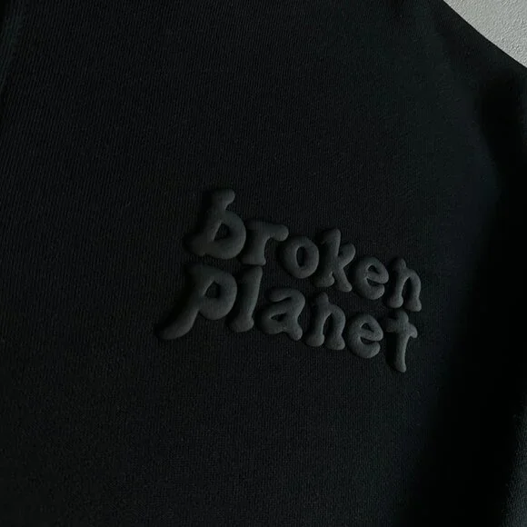 Broken Planet Basics Quarter Zipjumper Black